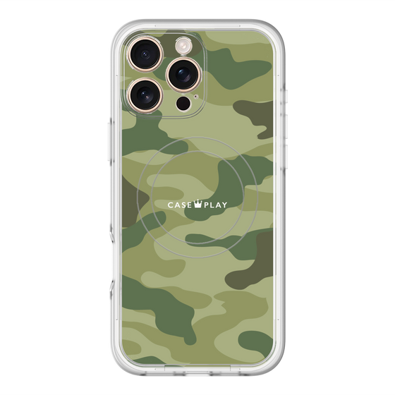 スリムプロテクションプレミアムケース with MagSafe［ Camouflage - Green ］