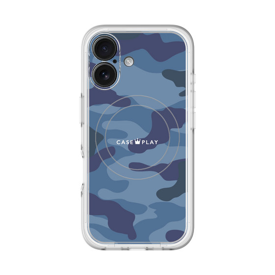 スリムプロテクションプレミアムケース with MagSafe［ Camouflage - Blue ］