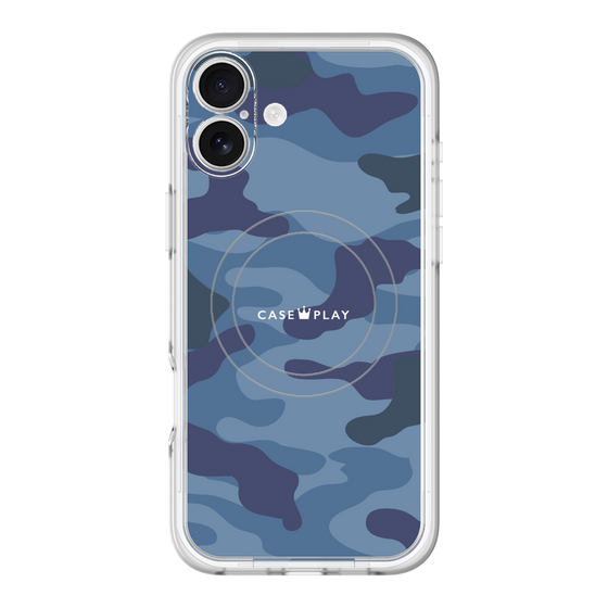 スリムプロテクションプレミアムケース with MagSafe［ Camouflage - Blue ］