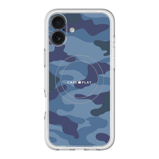 スリムプロテクションプレミアムケース with MagSafe［ Camouflage - Blue ］
