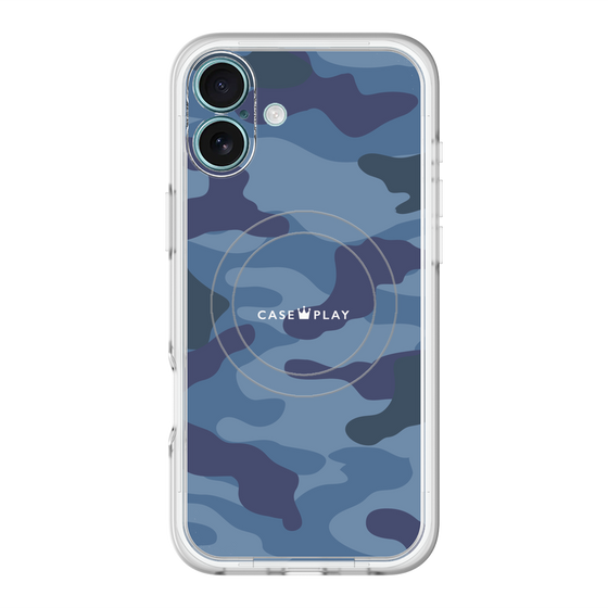 スリムプロテクションプレミアムケース with MagSafe［ Camouflage - Blue ］