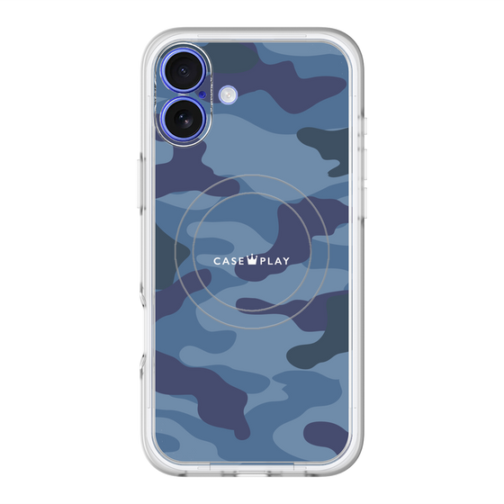 スリムプロテクションプレミアムケース with MagSafe［ Camouflage - Blue ］