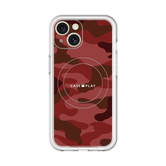 スリムプロテクションプレミアムケース with MagSafe［ Camouflage - Red ］