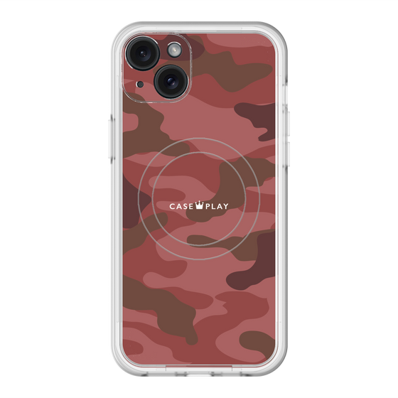 スリムプロテクションプレミアムケース with MagSafe［ Camouflage - Red ］
