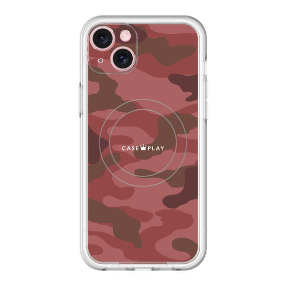 スリムプロテクションプレミアムケース with MagSafe［ Camouflage - Red ］