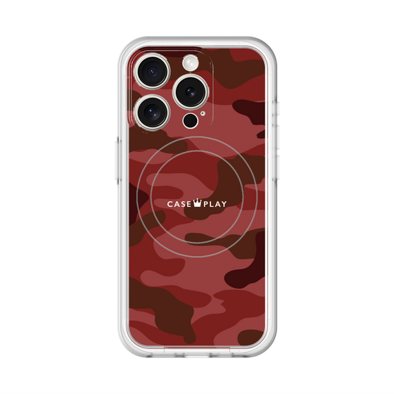 スリムプロテクションプレミアムケース with MagSafe［ Camouflage - Red ］