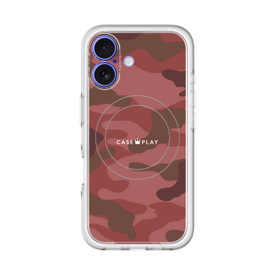 スリムプロテクションプレミアムケース with MagSafe［ Camouflage - Red ］