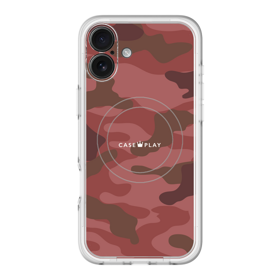 スリムプロテクションプレミアムケース with MagSafe［ Camouflage - Red ］
