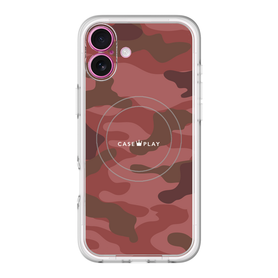 スリムプロテクションプレミアムケース with MagSafe［ Camouflage - Red ］