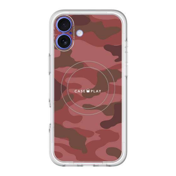 スリムプロテクションプレミアムケース with MagSafe［ Camouflage - Red ］