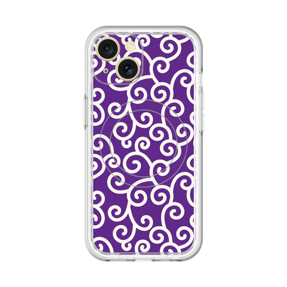 スリムプロテクションプレミアムケース with MagSafe［ 唐草模様 - Purple ］