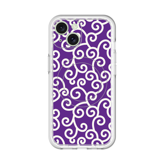 スリムプロテクションプレミアムケース with MagSafe［ 唐草模様 - Purple ］