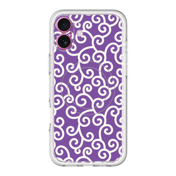 スリムプロテクションプレミアムケース with MagSafe［ 唐草模様 - Purple ］
