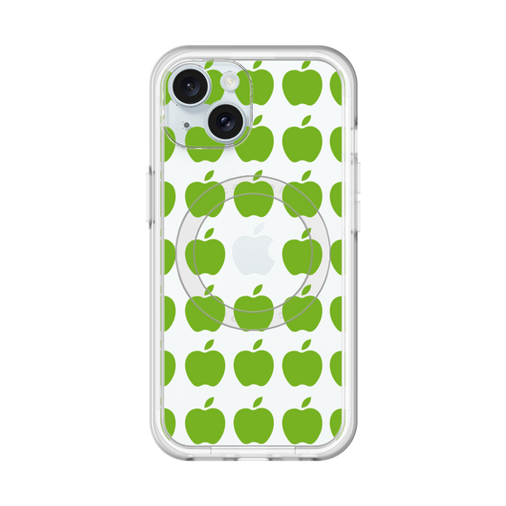 スリムプロテクションプレミアムケース with MagSafe［ Apple - Green ］