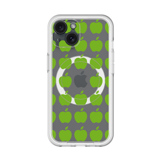 スリムプロテクションプレミアムケース with MagSafe［ Apple - Green ］