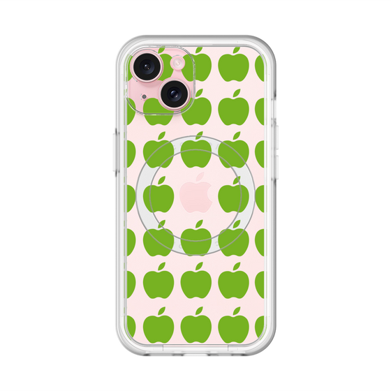 スリムプロテクションプレミアムケース with MagSafe［ Apple - Green ］