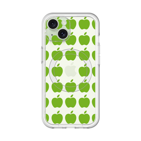 スリムプロテクションプレミアムケース with MagSafe［ Apple - Green ］