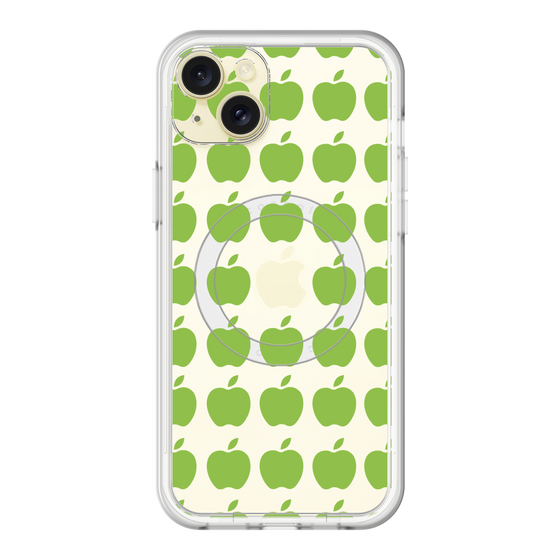 スリムプロテクションプレミアムケース with MagSafe［ Apple - Green ］