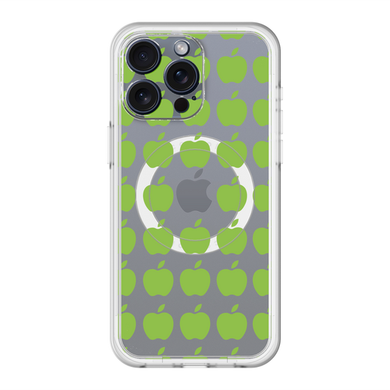 スリムプロテクションプレミアムケース with MagSafe［ Apple - Green ］