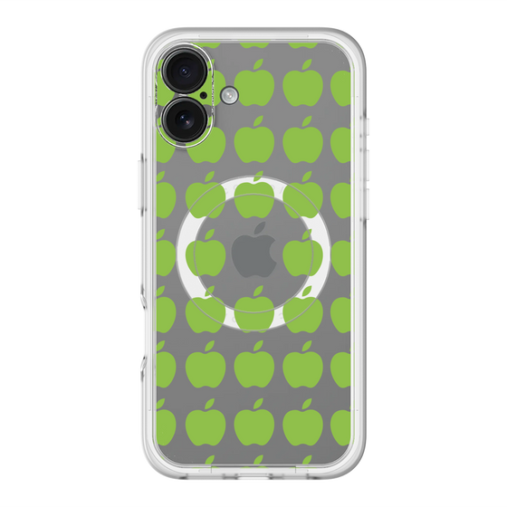スリムプロテクションプレミアムケース with MagSafe［ Apple - Green ］