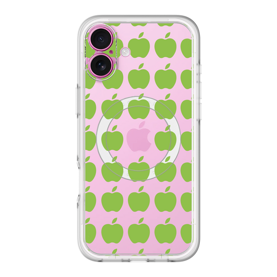 スリムプロテクションプレミアムケース with MagSafe［ Apple - Green ］