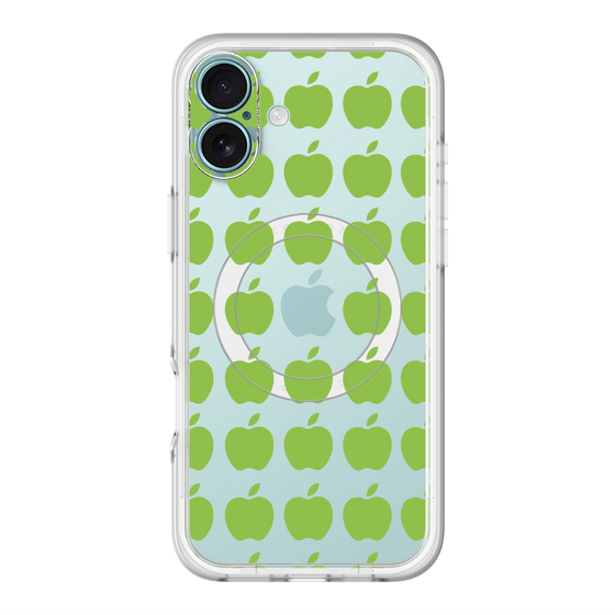 スリムプロテクションプレミアムケース with MagSafe［ Apple - Green ］