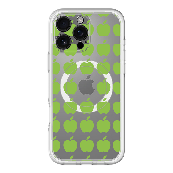 スリムプロテクションプレミアムケース with MagSafe［ Apple - Green ］