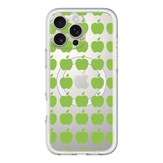 スリムプロテクションプレミアムケース with MagSafe［ Apple - Green ］