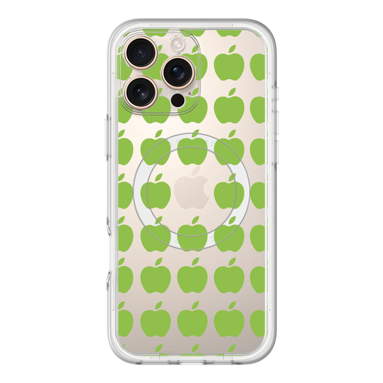 スリムプロテクションプレミアムケース with MagSafe［ Apple - Green ］