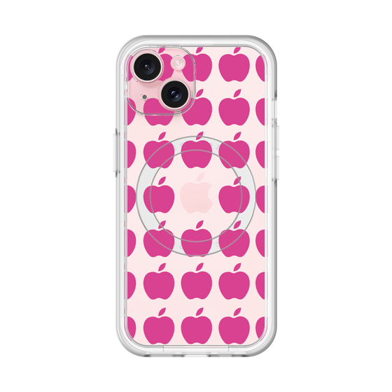 スリムプロテクションプレミアムケース with MagSafe［ Apple - Pink ］