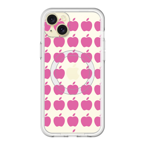 スリムプロテクションプレミアムケース with MagSafe［ Apple - Pink ］