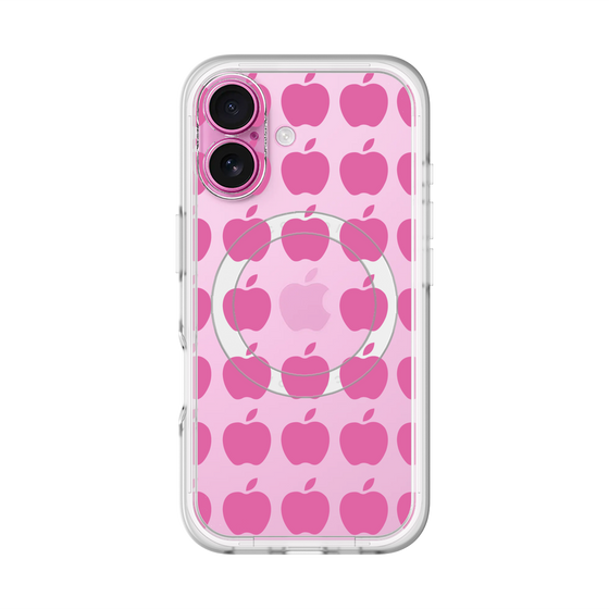 スリムプロテクションプレミアムケース with MagSafe［ Apple - Pink ］