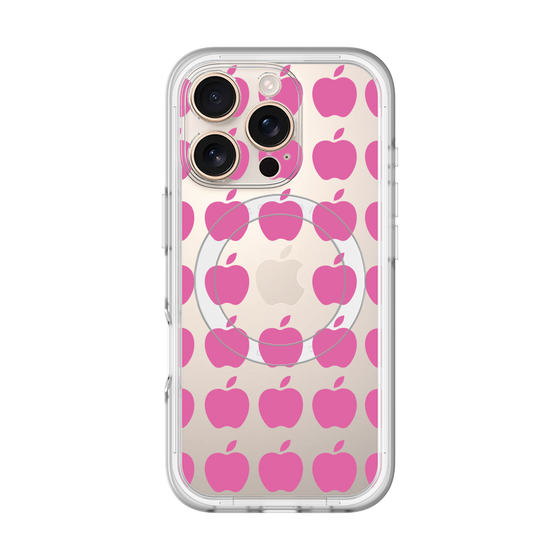 スリムプロテクションプレミアムケース with MagSafe［ Apple - Pink ］