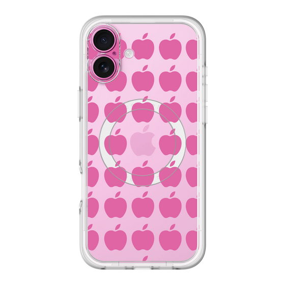 スリムプロテクションプレミアムケース with MagSafe［ Apple - Pink ］