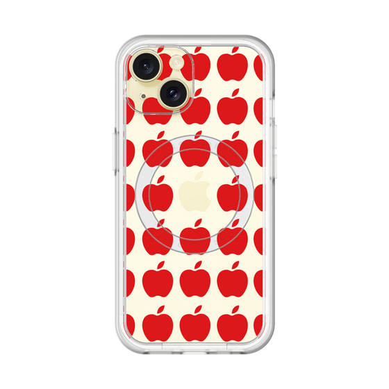スリムプロテクションプレミアムケース with MagSafe［ Apple - Red ］