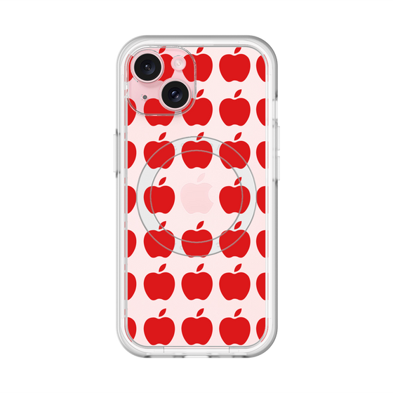 スリムプロテクションプレミアムケース with MagSafe［ Apple - Red ］