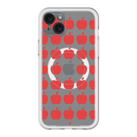 スリムプロテクションプレミアムケース with MagSafe［ Apple - Red ］