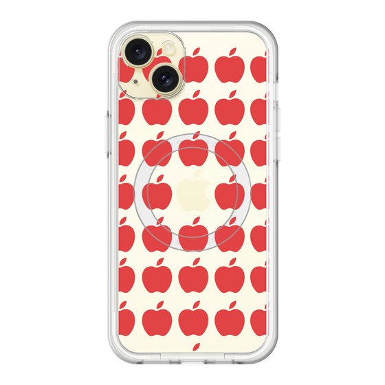 スリムプロテクションプレミアムケース with MagSafe［ Apple - Red ］