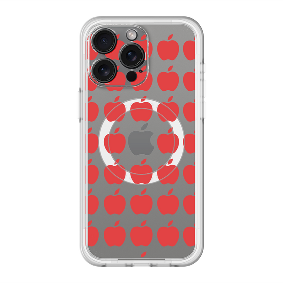 スリムプロテクションプレミアムケース with MagSafe［ Apple - Red ］