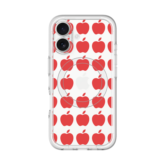スリムプロテクションプレミアムケース with MagSafe［ Apple - Red ］