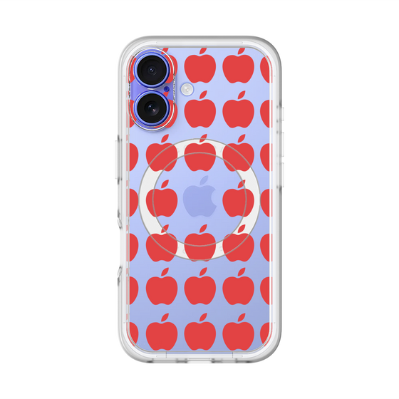 スリムプロテクションプレミアムケース with MagSafe［ Apple - Red ］