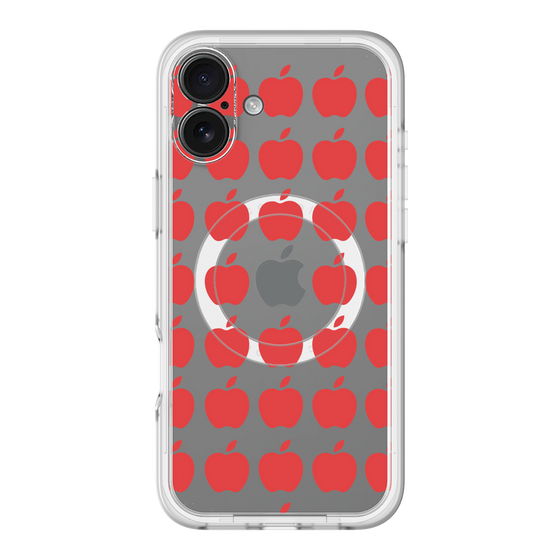 スリムプロテクションプレミアムケース with MagSafe［ Apple - Red ］