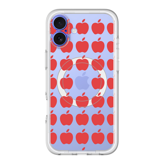 スリムプロテクションプレミアムケース with MagSafe［ Apple - Red ］