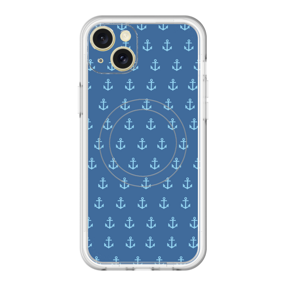 スリムプロテクションプレミアムケース with MagSafe［ Anchor - Blue ］