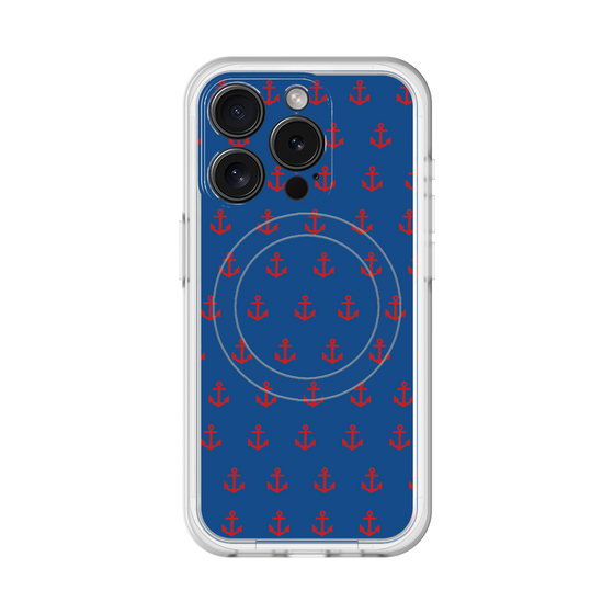 スリムプロテクションプレミアムケース with MagSafe［ Anchor - Red ］