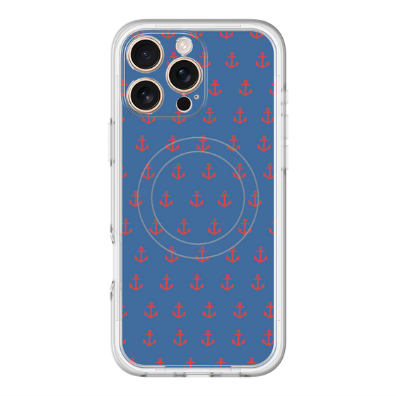 スリムプロテクションプレミアムケース with MagSafe［ Anchor - Red ］