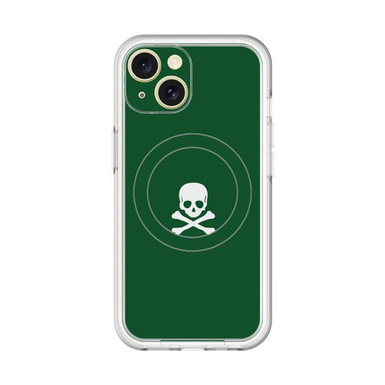 スリムプロテクションプレミアムケース with MagSafe［ スカル - Green ］