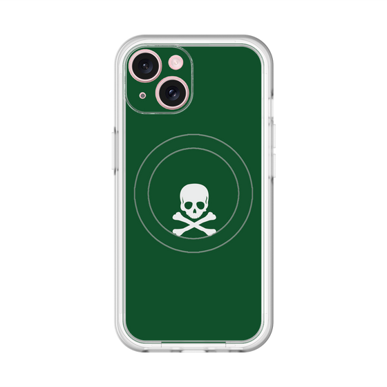 スリムプロテクションプレミアムケース with MagSafe［ スカル - Green ］