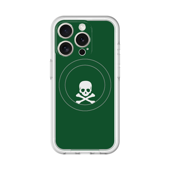 スリムプロテクションプレミアムケース with MagSafe［ スカル - Green ］