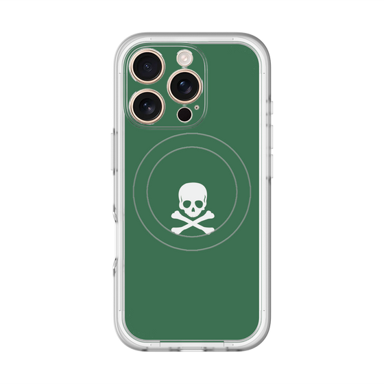 スリムプロテクションプレミアムケース with MagSafe［ スカル - Green ］
